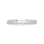 1.60 Carat Round Cut Diamond Cluster Floral Bracelet – Fine Jewelry for Special Occasions