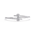 1.52 Carat Marquise With Round Multi-Shape Diamond Open Cuff Bangle – Elegant Fine Jewelry