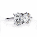 Toi et Moi 2.00 Carat Oval & Round Cut Diamond Engagement Ring – Two Stone Bridal Jewelry
