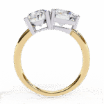 Toi et Moi 2.00 Carat Oval & Round Cut Diamond Engagement Ring – Two Stone Bridal Jewelry - Image 7