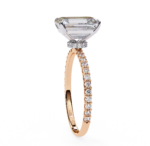 1.86 Carat Emerald Cut Hidden Halo Diamond Engagement Ring With Round Side Stones for Women – Luxury Bridal Jewelry - Image 12
