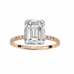 1.86 Carat Emerald Cut Hidden Halo Diamond Engagement Ring With Round Side Stones for Women – Luxury Bridal Jewelry - Image 10