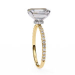 1.86 Carat Emerald Cut Hidden Halo Diamond Engagement Ring With Round Side Stones for Women – Luxury Bridal Jewelry - Image 8