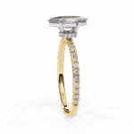 1.36 Carat Marquise Cut Hidden Halo Diamond Engagement Ring with Round Side Stones – Elegant Bridal Ring - Image 8