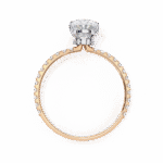 1.36 Carat Oval Cut Hidden Halo Diamond Engagement Ring with Round Side Stones – Elegant Bridal Ring - Image 12