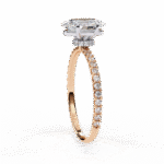 1.36 Carat Oval Cut Hidden Halo Diamond Engagement Ring with Round Side Stones – Elegant Bridal Ring - Image 11