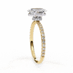 1.36 Carat Oval Cut Hidden Halo Diamond Engagement Ring with Round Side Stones – Elegant Bridal Ring - Image 8