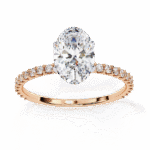 1.36 Carat Oval Cut Hidden Halo Diamond Engagement Ring with Round Side Stones – Elegant Bridal Ring - Image 10