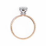 1.36 Carat Pear Cut Hidden Halo Diamond Engagement Ring with Round Side Stones – Elegant Bridal Ring - Image 11