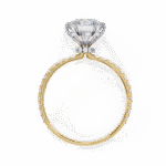 1.36 Carat Round Cut Hidden Halo Diamond Engagement Ring with Round Side Stones – Elegant Bridal Ring - Image 7