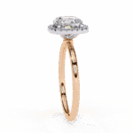 1.24 Carat Cushion Cut Halo Diamond Engagement Ring – Elegant Bridal Jewelry - Image 12