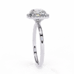 1.24 Carat Cushion Cut Halo Diamond Engagement Ring – Elegant Bridal Jewelry - Image 4