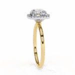 1.24 Carat Cushion Cut Halo Diamond Engagement Ring – Elegant Bridal Jewelry - Image 8