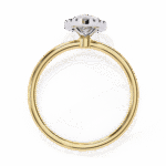 1.20 Carat Marquise Cut Halo Diamond Engagement Ring with Round Side Stones – Elegant Bridal Jewelry - Image 8