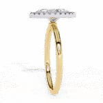 1.20 Carat Marquise Cut Halo Diamond Engagement Ring with Round Side Stones – Elegant Bridal Jewelry - Image 7