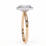 1.20 Carat Emerald Cut Halo Diamond Engagement Ring with Round Side Stones – Elegant Bridal Jewelry - Image 10