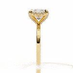 2.36 Carat Princess Cut Hidden Halo Engagement Ring with Round Side Stones – Luxury Diamond Jewelry - Image 7