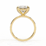 2.36 Carat Princess Cut Hidden Halo Engagement Ring with Round Side Stones – Luxury Diamond Jewelry - Image 8