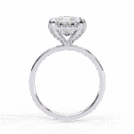 2.36 Carat Princess Cut Hidden Halo Engagement Ring with Round Side Stones – Luxury Diamond Jewelry - Image 4