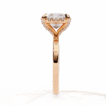 2.36 Carat Princess Cut Hidden Halo Engagement Ring with Round Side Stones – Luxury Diamond Jewelry - Image 11