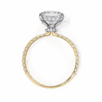 2.52 Carat Princess Cut Hidden Halo Diamond Engagement Ring with Round Side Stones – Elegant Bridal Ring - Image 7