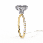 2.52 Carat Princess Cut Hidden Halo Diamond Engagement Ring with Round Side Stones – Elegant Bridal Ring - Image 8