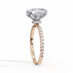 2.52 Carat Princess Cut Hidden Halo Diamond Engagement Ring with Round Side Stones – Elegant Bridal Ring - Image 11