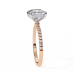 2.34 Carat Princess Cut Hidden Halo Diamond Engagement Ring with Round Side Stones- Luxury Diamond Jewelry - Image 10