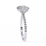 2.34 Carat Princess Cut Hidden Halo Diamond Engagement Ring with Round Side Stones- Luxury Diamond Jewelry - Image 3