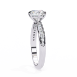 1.34 Carat Round Cut Hidden Halo Diamond Engagement Ring with Round Side Stones – Elegant Bridal Jewelry - Image 4