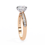 1.34 Carat Round Cut Hidden Halo Diamond Engagement Ring with Round Side Stones – Elegant Bridal Jewelry - Image 12