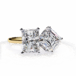 Toi et Moi 2.00 Carat Radiant & Asscher Cut Diamond Engagement Ring – Two Stone Bridal Jewelry - Image 5