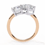 Toi et Moi 2.00 Carat Radiant & Asscher Cut Diamond Engagement Ring – Two Stone Bridal Jewelry - Image 11