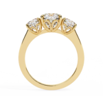 Three Stone 2 Carat Cushion Cut Diamond Engagement Ring for Women – Elegant Bridal Jewelry - Image 8