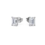 2.00 Carat Emerald Cut Diamond Stud Earrings - Premium Jewelry