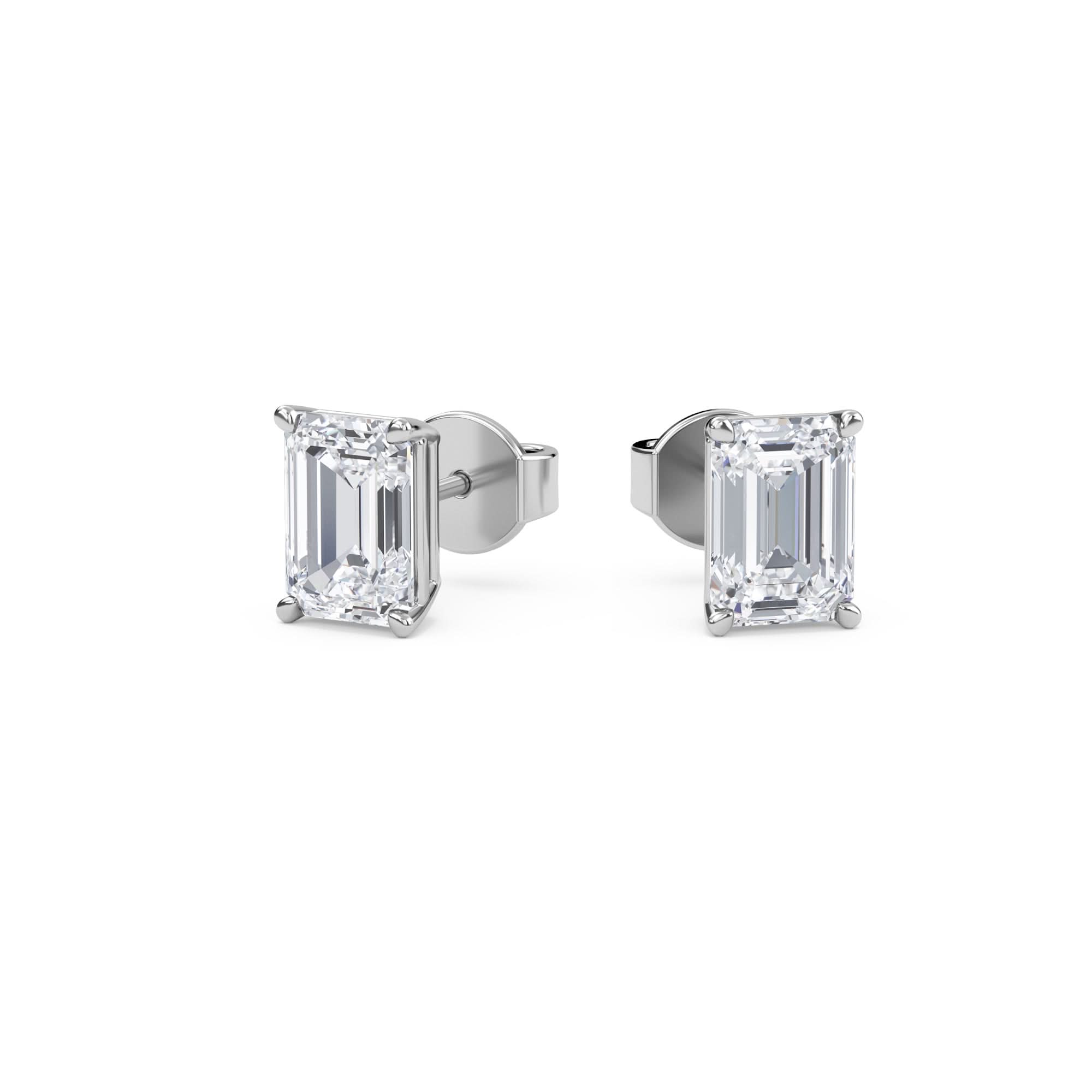 ERSOL0016_SIDE_WHITE2_3cbcd0d0-ec66-4d47-a1c8-4b728701a9ff 2.00 Carat Emerald Cut Diamond Stud Earrings - Premium Jewelry - Image 1