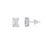 2.00 Carat Emerald Cut Diamond Stud Earrings - Premium Jewelry - Image 2