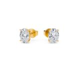 2.00 Carat Oval Cut Diamond Stud Earrings - Fine Jewelry - Image 4