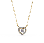 Round Brilliant Cut Diamond Halo Pendant with Heart Frame - Modern Fine Jewelry - Image 7