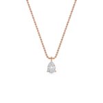 1.00 Carat Pear Cut Diamond Solitaire Pendant Necklace – Elegant Fine Jewelry - Image 9