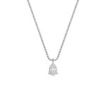 1.00 Carat Pear Cut Diamond Solitaire Pendant Necklace – Elegant Fine Jewelry