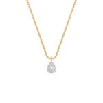 1.00 Carat Pear Cut Diamond Solitaire Pendant Necklace – Elegant Fine Jewelry - Image 5