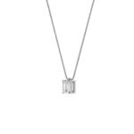 1.00 Carat Emerald Cut Diamond Solitaire Pendant– Timeless Fine Jewelry - Image 2