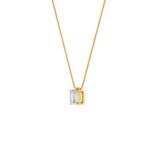 1.00 Carat Emerald Cut Diamond Solitaire Pendant– Timeless Fine Jewelry - Image 6