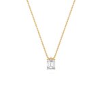 1.00 Carat Emerald Cut Diamond Solitaire Pendant– Timeless Fine Jewelry - Image 5