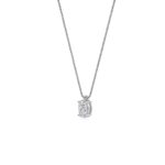 1.00 Carat Oval Cut Diamond Solitaire Pendant Necklace – Modern Fine Jewelry - Image 2