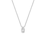 1.00 Carat Oval Cut Diamond Solitaire Pendant Necklace – Modern Fine Jewelry