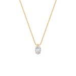 1.00 Carat Oval Cut Diamond Solitaire Pendant Necklace – Modern Fine Jewelry - Image 5