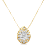 1.24 Carat Pear Cut Diamond Halo Pendant – Elegant Fine Jewelry - Image 5