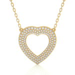 1.00 Carat Heart Cut Pavé Set Diamond Pendant Necklace – Romantic Fine Jewelry - Image 5